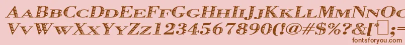 GraphisOblique Font – Brown Fonts on Pink Background