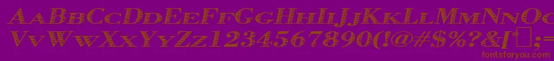 GraphisOblique Font – Brown Fonts on Purple Background