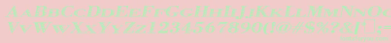 GraphisOblique Font – Green Fonts on Pink Background