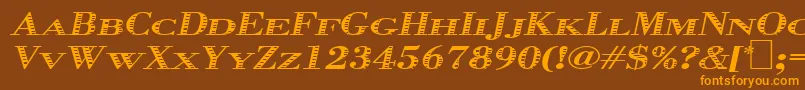 GraphisOblique Font – Orange Fonts on Brown Background