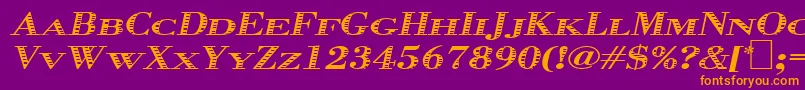 GraphisOblique Font – Orange Fonts on Purple Background