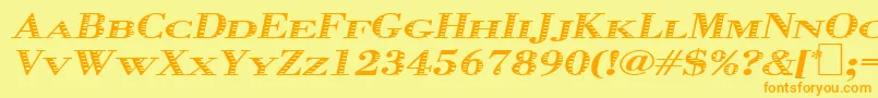 GraphisOblique Font – Orange Fonts on Yellow Background