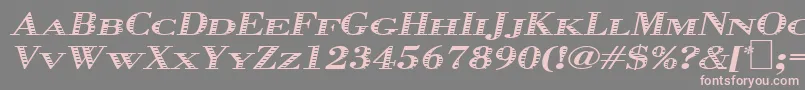 GraphisOblique Font – Pink Fonts on Gray Background