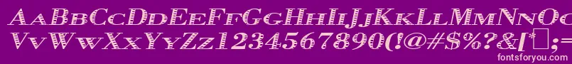 GraphisOblique Font – Pink Fonts on Purple Background