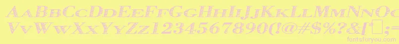 GraphisOblique Font – Pink Fonts on Yellow Background