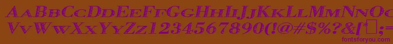 GraphisOblique Font – Purple Fonts on Brown Background