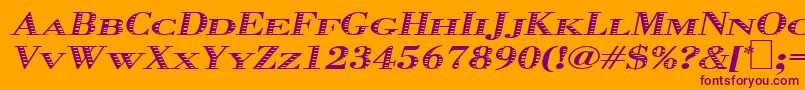 GraphisOblique Font – Purple Fonts on Orange Background
