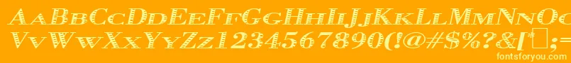 GraphisOblique Font – Yellow Fonts on Orange Background