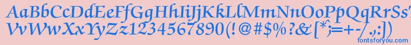 fuente ZabriskiescriptDemiRegular – Fuentes Azules Sobre Fondo Rosa
