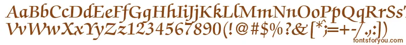 ZabriskiescriptDemiRegular Font – Brown Fonts on White Background