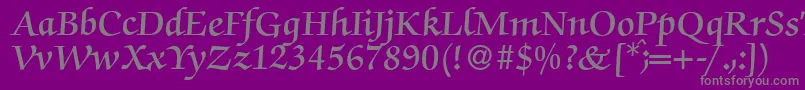ZabriskiescriptDemiRegular Font – Gray Fonts on Purple Background