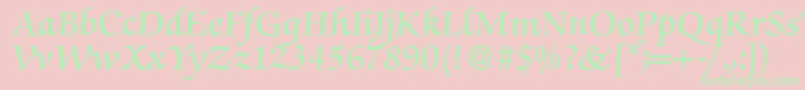 ZabriskiescriptDemiRegular Font – Green Fonts on Pink Background