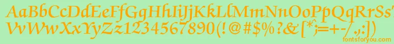 ZabriskiescriptDemiRegular Font – Orange Fonts on Green Background