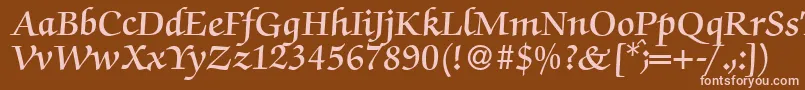 More about ZabriskiescriptDemiRegular Font ZabriskiescriptDemiRegular Font – Pink Fonts on Brown Background