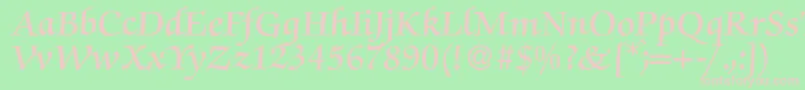 fuente ZabriskiescriptDemiRegular – Fuentes Rosadas Sobre Fondo Verde