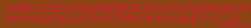 ZabriskiescriptDemiRegular Font – Red Fonts on Brown Background