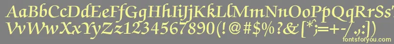 ZabriskiescriptDemiRegular Font – Yellow Fonts on Gray Background