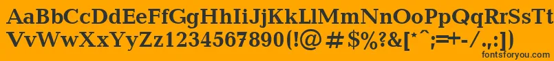 UkrainianbalticaBold Font – Black Fonts on Orange Background