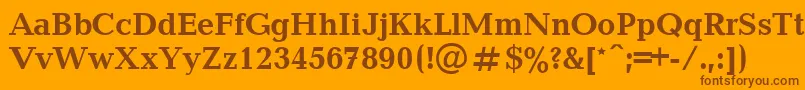 UkrainianbalticaBold Font – Brown Fonts on Orange Background