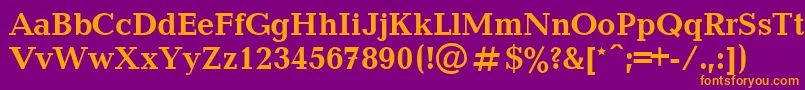 UkrainianbalticaBold Font – Orange Fonts on Purple Background