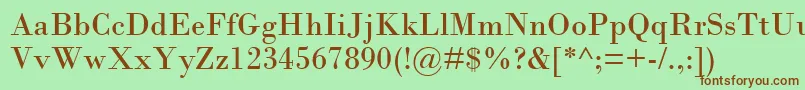 BodoniMt Font – Brown Fonts on Green Background