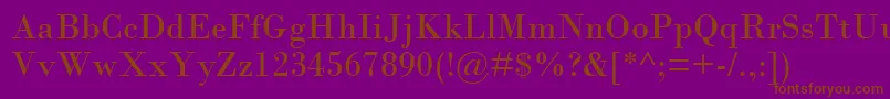 BodoniMt Font – Brown Fonts on Purple Background