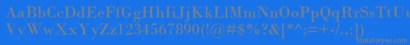 BodoniMt Font – Gray Fonts on Blue Background