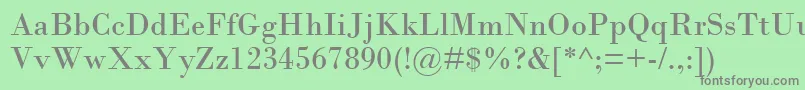 BodoniMt Font – Gray Fonts on Green Background