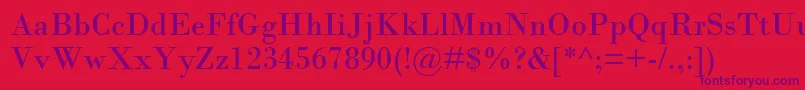 Шрифт BodoniMt – фиолетовые шрифты на красном фоне