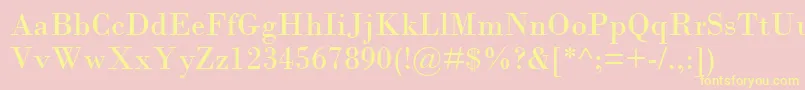 BodoniMt Font – Yellow Fonts on Pink Background