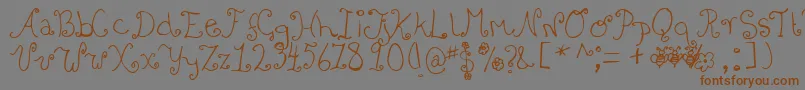 Bizzy Font – Brown Fonts on Gray Background