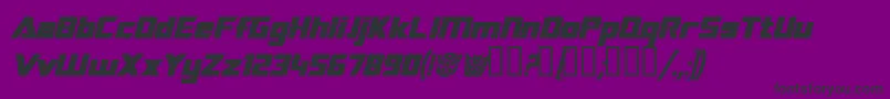 Tranrbi-Schriftart – Schwarze Schriften auf violettem Hintergrund