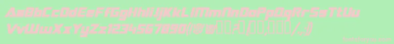 Tranrbi Font – Pink Fonts on Green Background