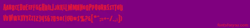 fuente Firepower – Fuentes Rojas Sobre Fondo Morado