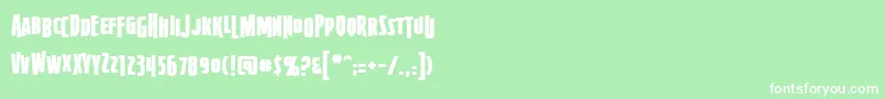Firepower Font – White Fonts on Green Background