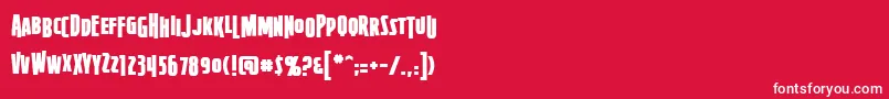 フォントFirepower – 赤い背景に白い文字