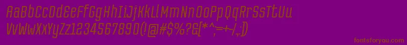 Czcionka TentramRegularItalic – brązowe czcionki na fioletowym tle