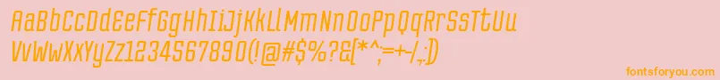 TentramRegularItalic Font – Orange Fonts on Pink Background