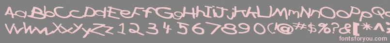 フォントCrossfirefontRegularTtext – 灰色の背景にピンクのフォント