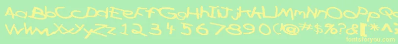 CrossfirefontRegularTtext Font – Yellow Fonts on Green Background