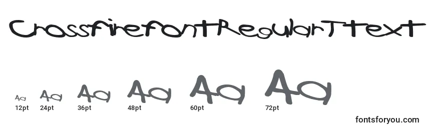 Größen der Schriftart CrossfirefontRegularTtext