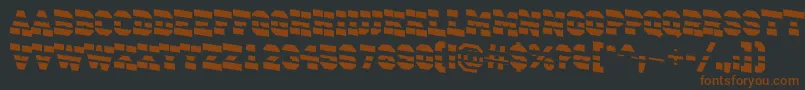 Fonte ACampusstripdn – fontes marrons em um fundo preto
