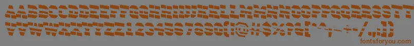 ACampusstripdn Font – Brown Fonts on Gray Background