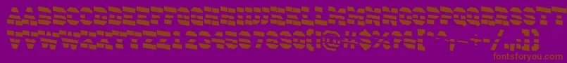 ACampusstripdn Font – Brown Fonts on Purple Background