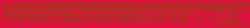 ACampusstripdn Font – Brown Fonts on Red Background