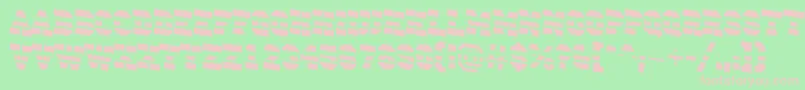 ACampusstripdn Font – Pink Fonts on Green Background