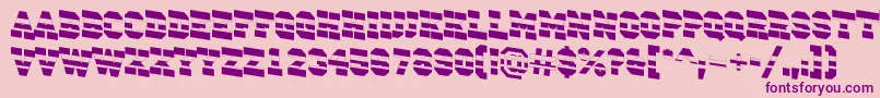 ACampusstripdn Font – Purple Fonts on Pink Background