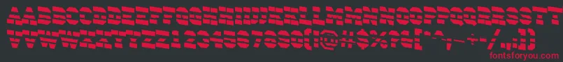 ACampusstripdn-Schriftart – Rote Schriften auf schwarzem Hintergrund