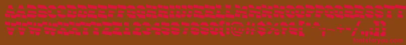 ACampusstripdn Font – Red Fonts on Brown Background