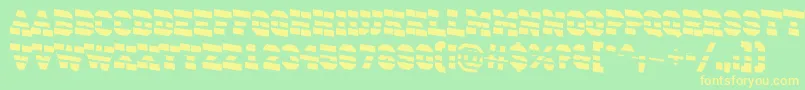 ACampusstripdn Font – Yellow Fonts on Green Background